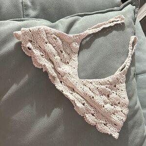 Free People Crochet Crop Top - Cream